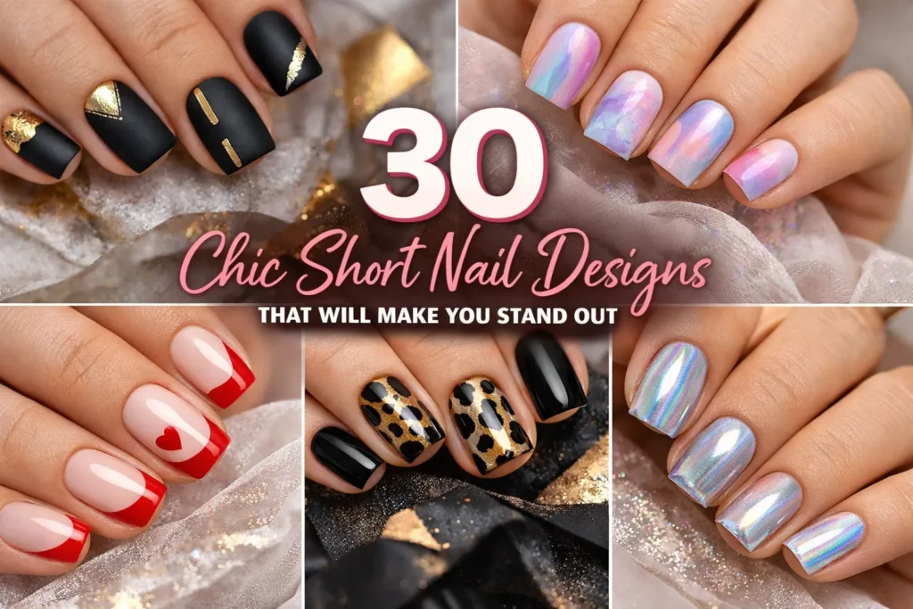 30 chic short nail