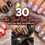 30 chic short nail