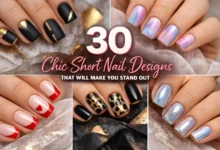 30 chic short nail