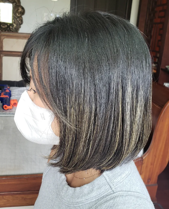 Medium Bob with Side Bangs
