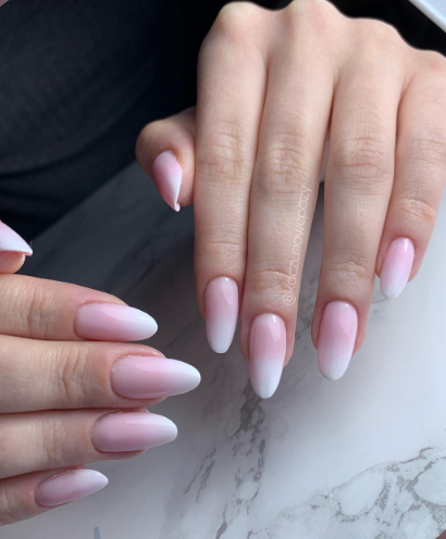 Ombré Pink to White Fade
