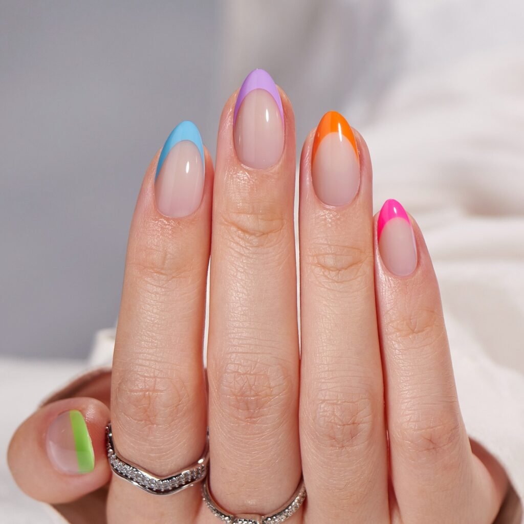 Neon Almond Nails