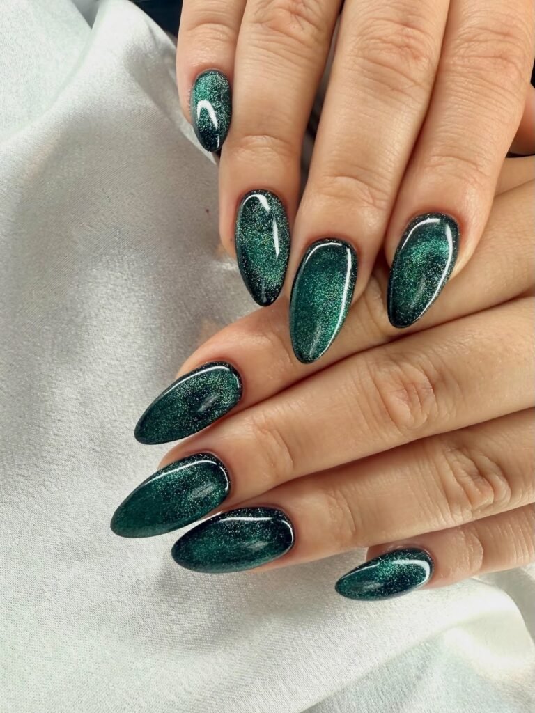 Galaxy Almond Nails