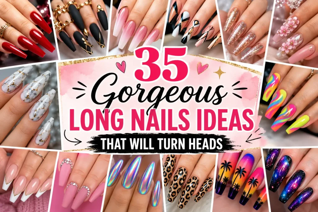 35 long nails design ideas