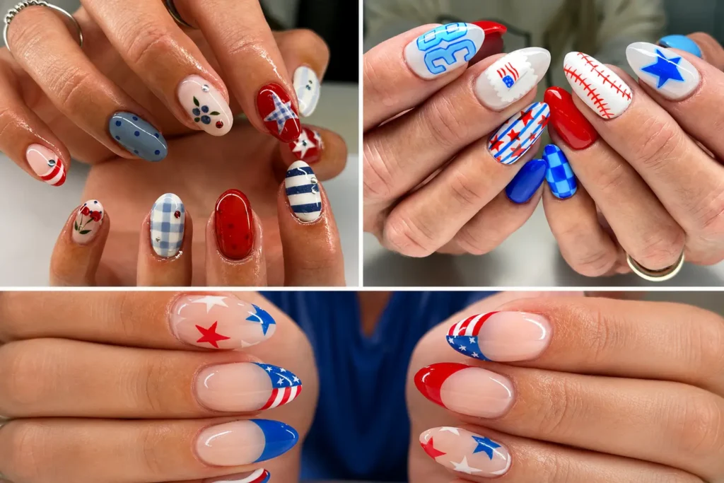 Festive 4th of July Independence Day Nail Design
