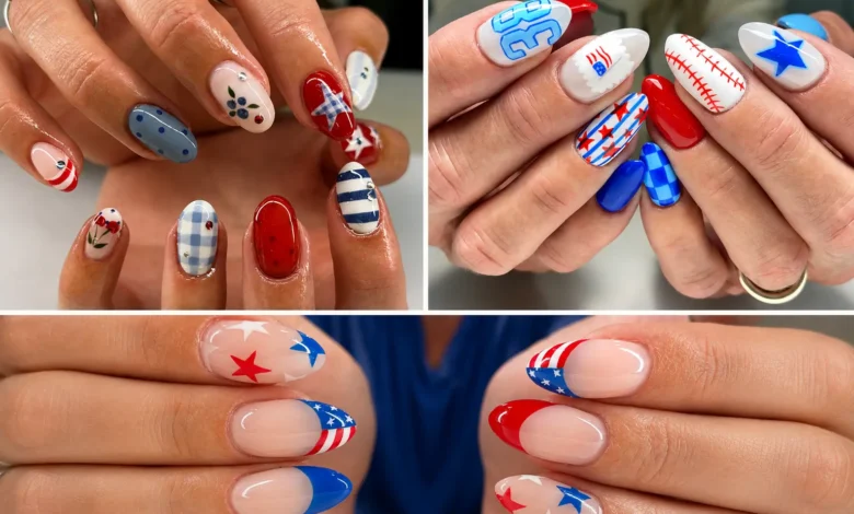 Festive 4th of July Independence Day Nail Design