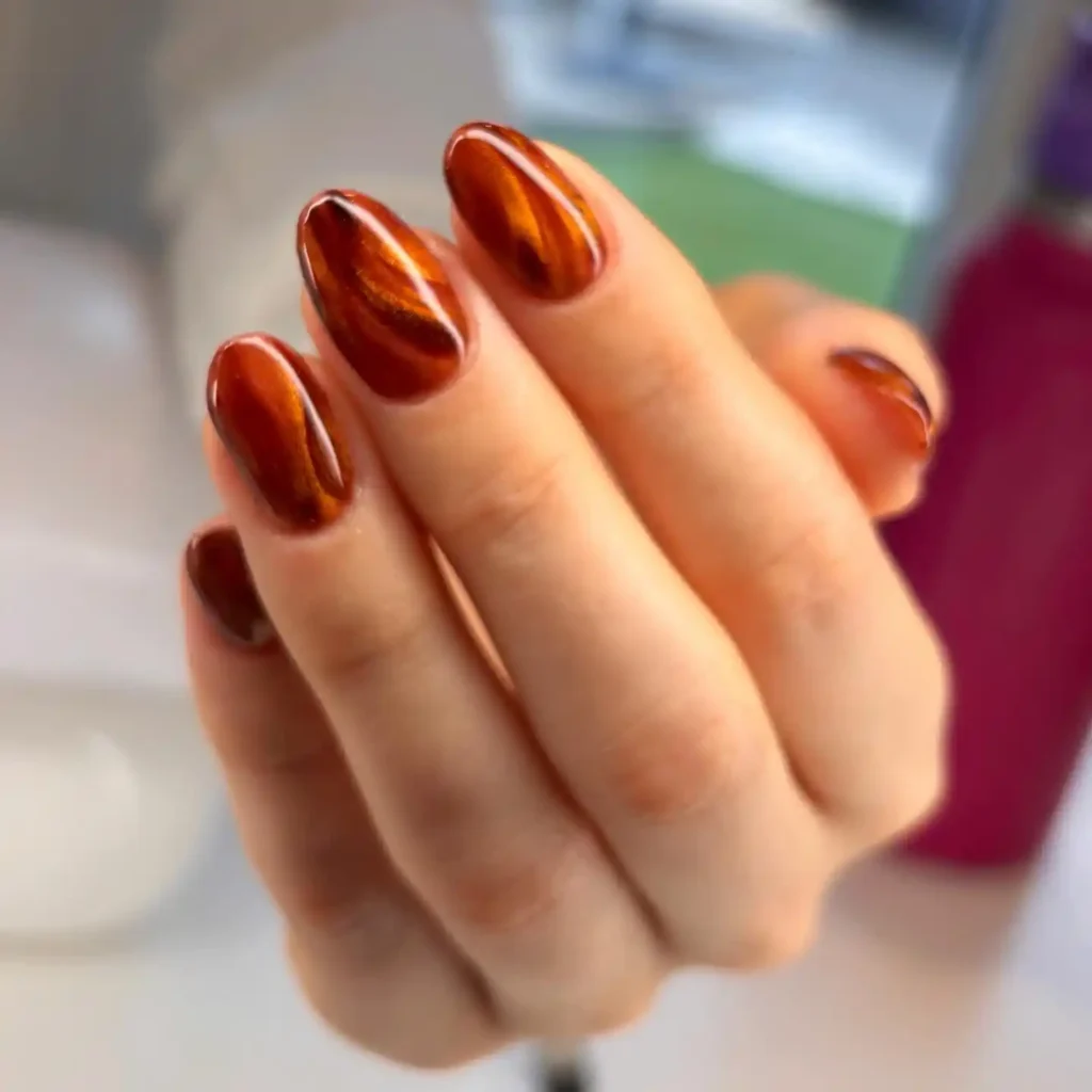 Amber Glass Jelly Nails