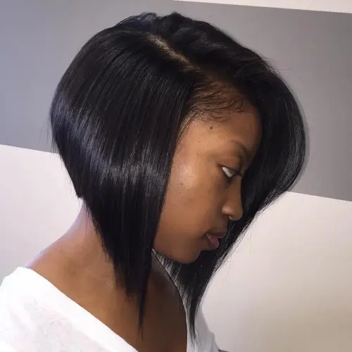 Angled Side-Parted Bob