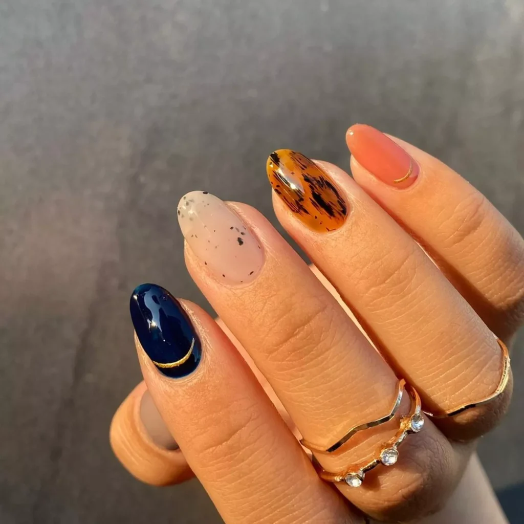 Autumn Mismatched Nails