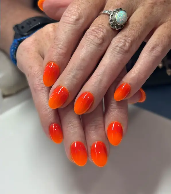 Autumn Sunset Ombre Nails