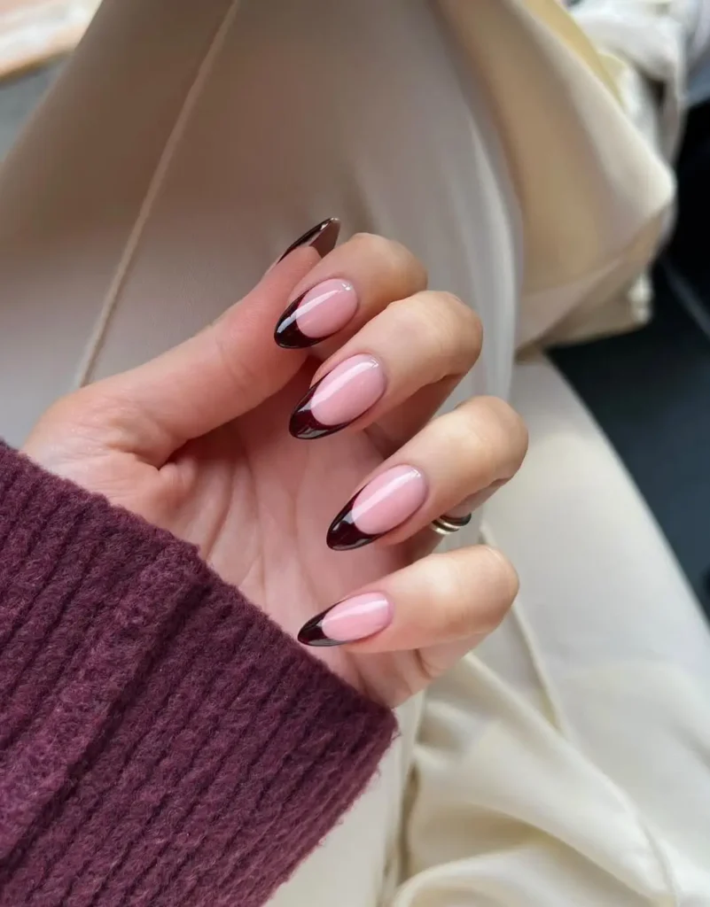 Black Cherry French Tips