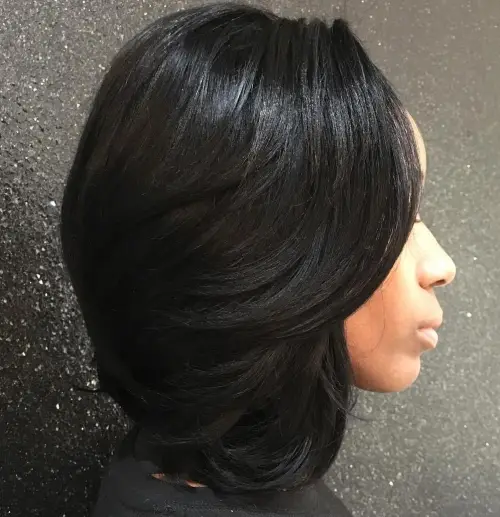 Black Layered Bob