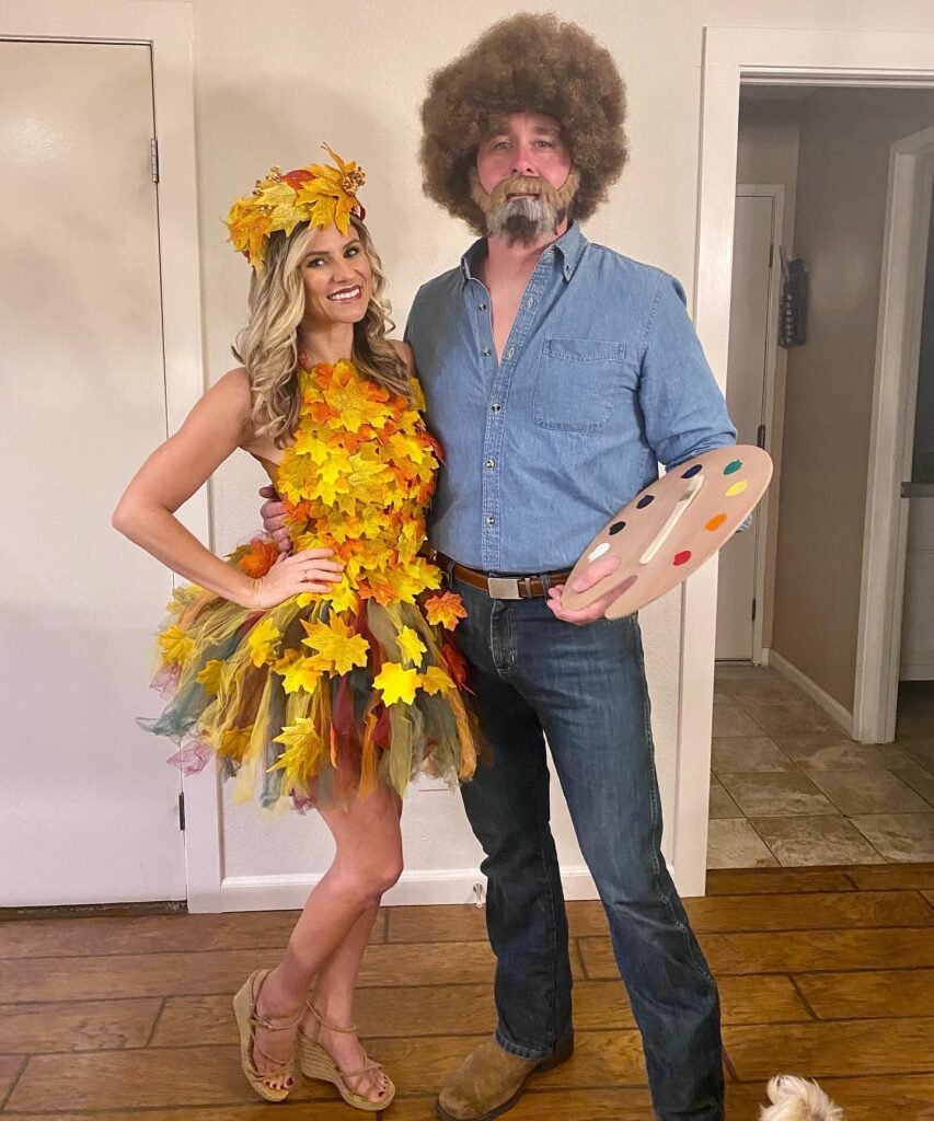 Bob Ross and Happy Little Tree Costume
