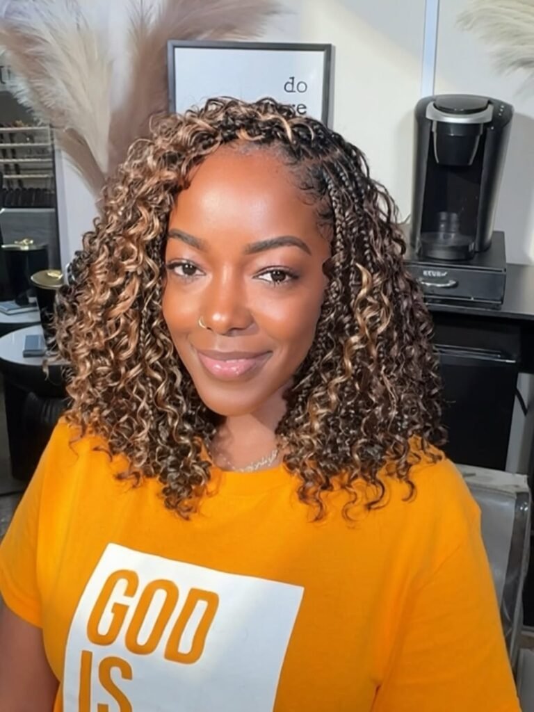 Boho Knotless Bob