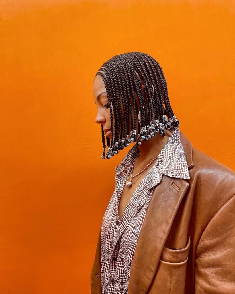 Braided Bob with Beads