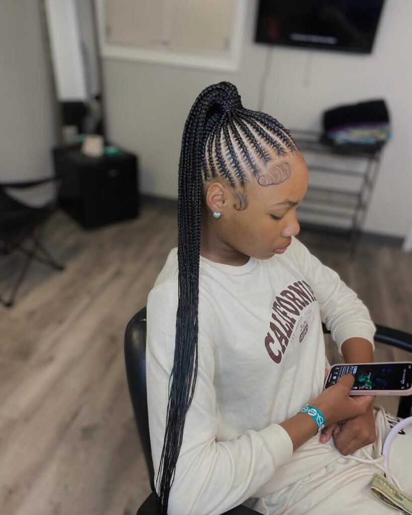 Braided High Ponytail