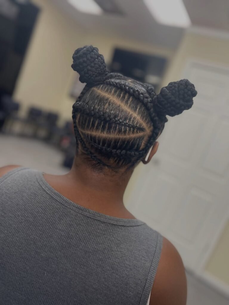 Braided Space Buns