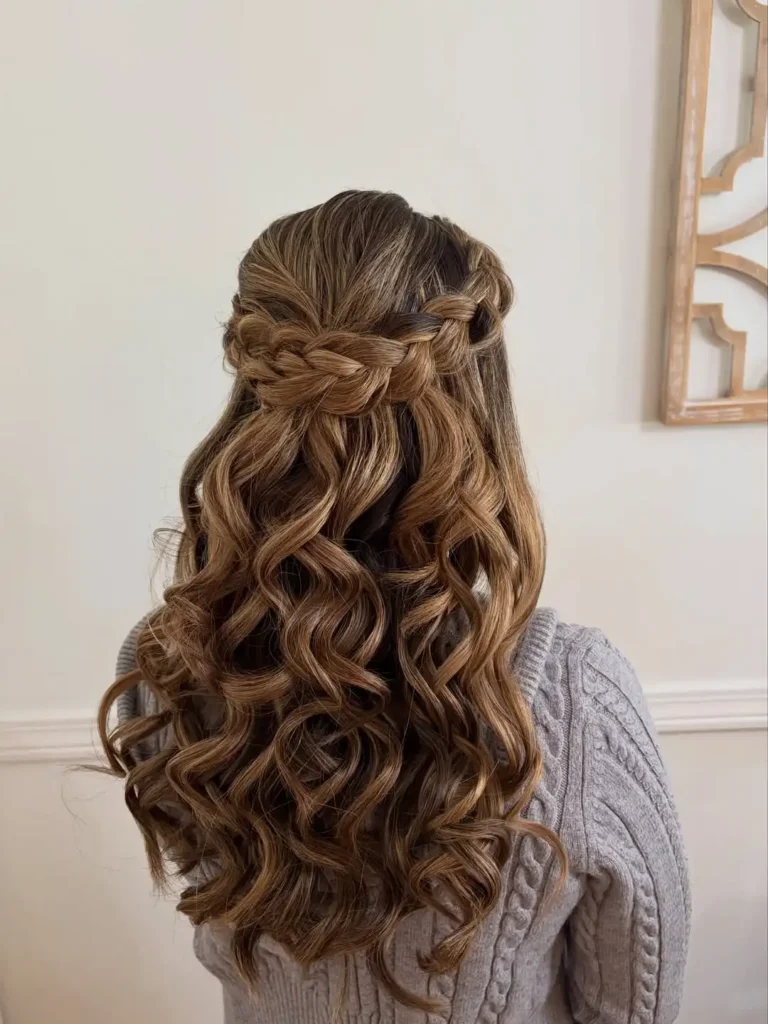 Brunette Highlighted Braided Crown