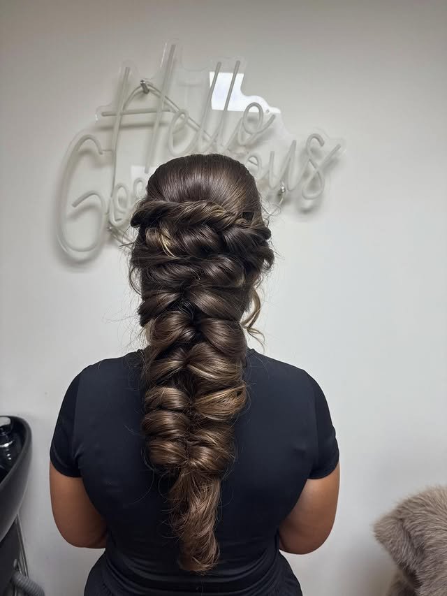 Brunette Highlighted Fishtail Braid