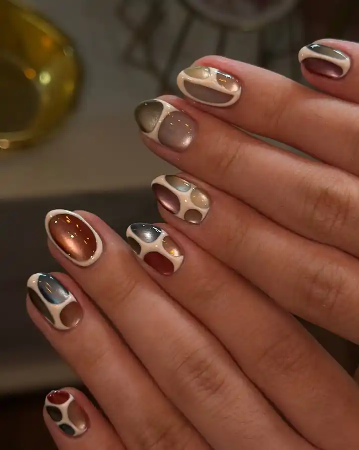Carved Stone Abstract Nails