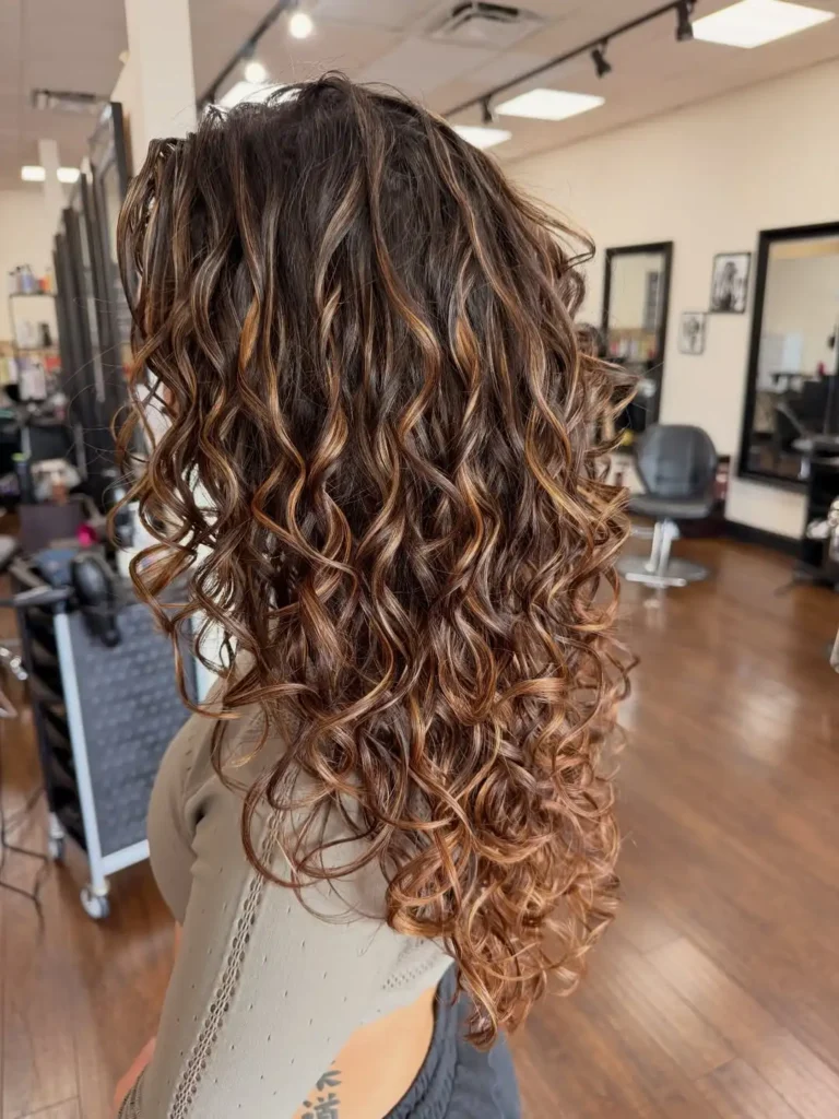 Chestnut Brown Layered Curls