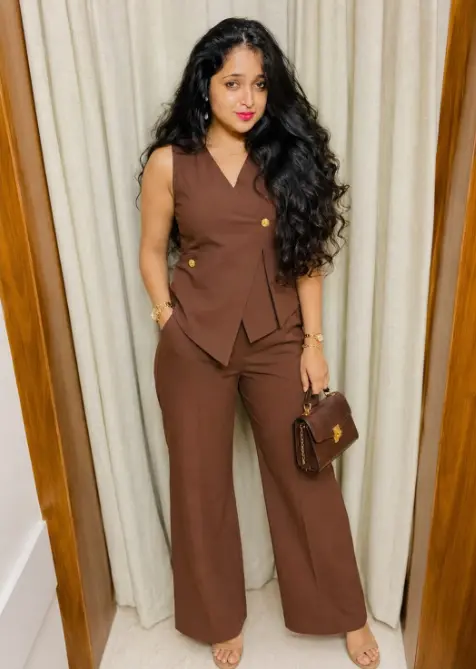 Chocolate Brown Knit Co-ord Set