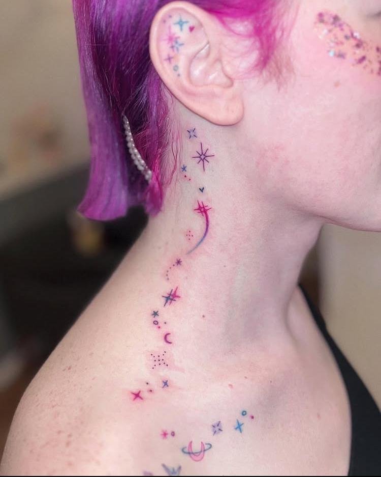 Cosmic Trail Down the Neck