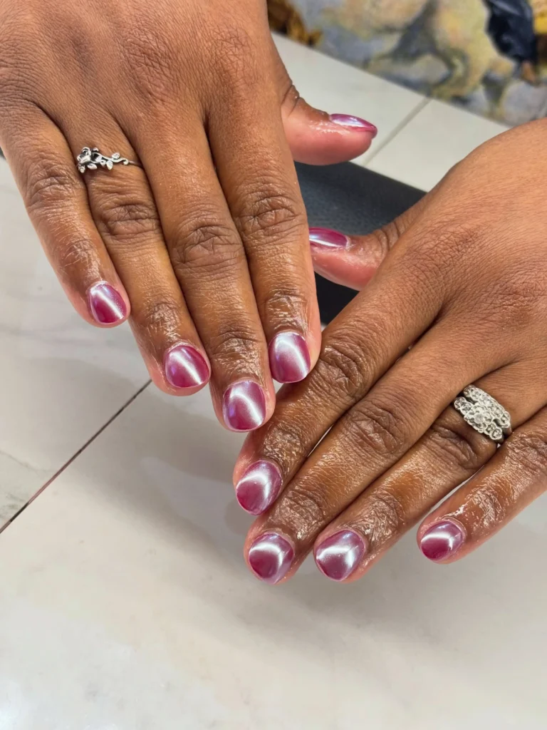 Cranberry Chrome Nails