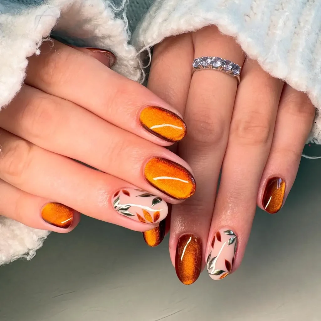 Elegant Autumn Nude Nails