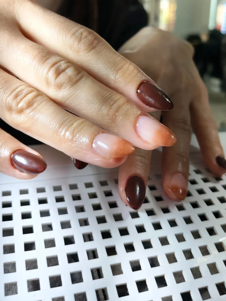 Espresso Ombre Nails