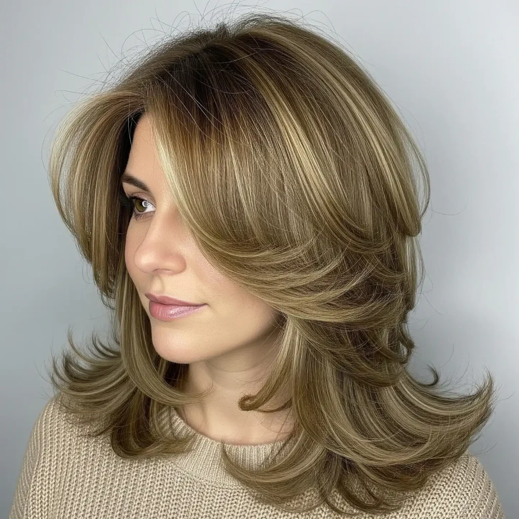 Feathered Luxe Mid Length Hair
