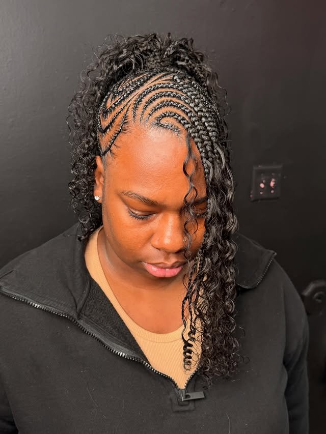 Feed-In Ponytail Braids