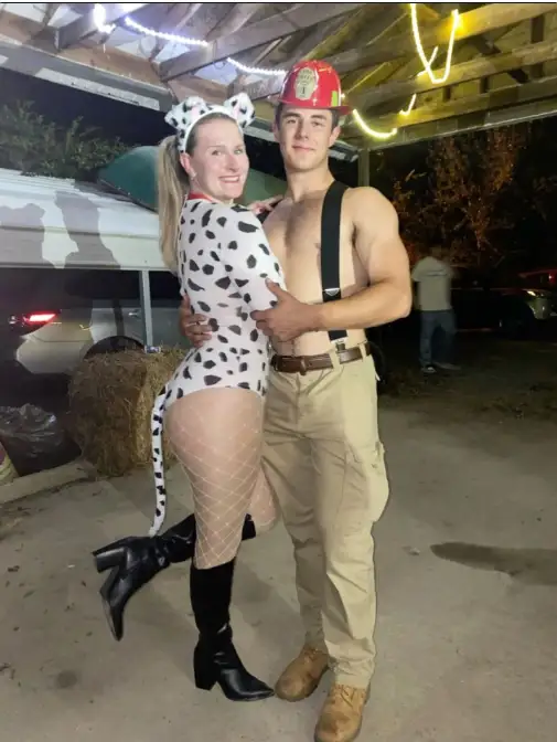Firefighter and Dalmatian