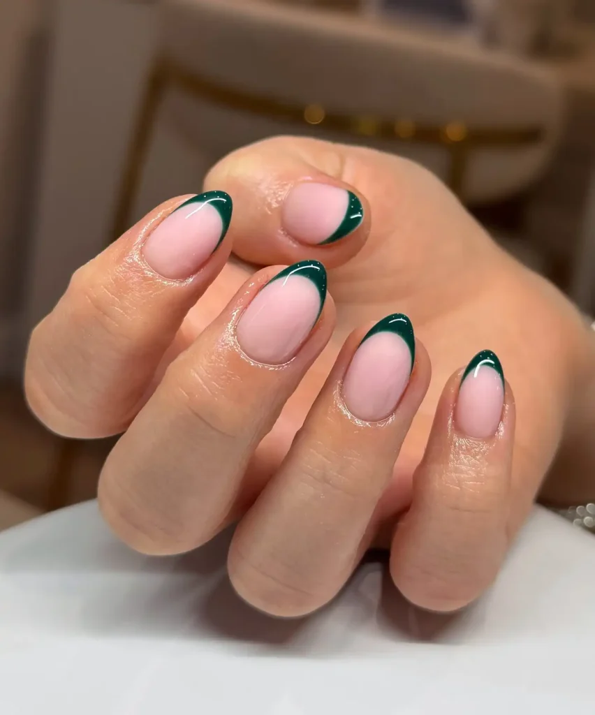 Forest Moss French Tips