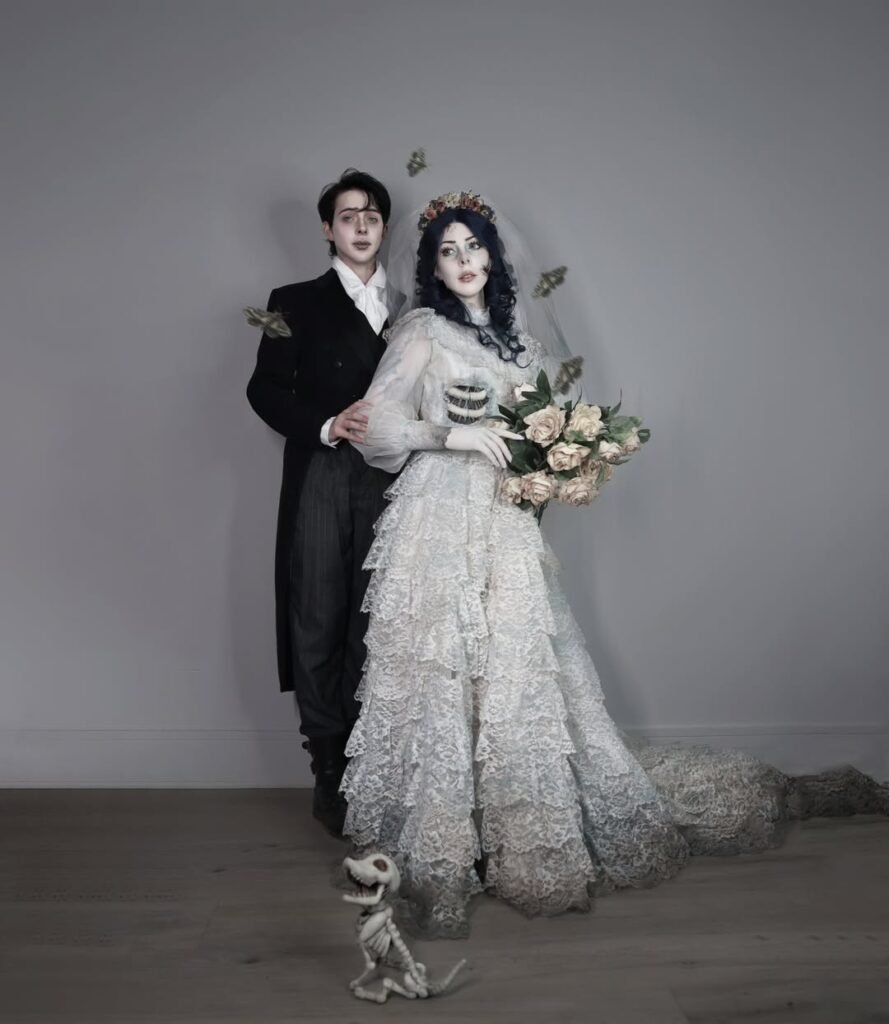 Gothic Corpse Bride and Groom Costume