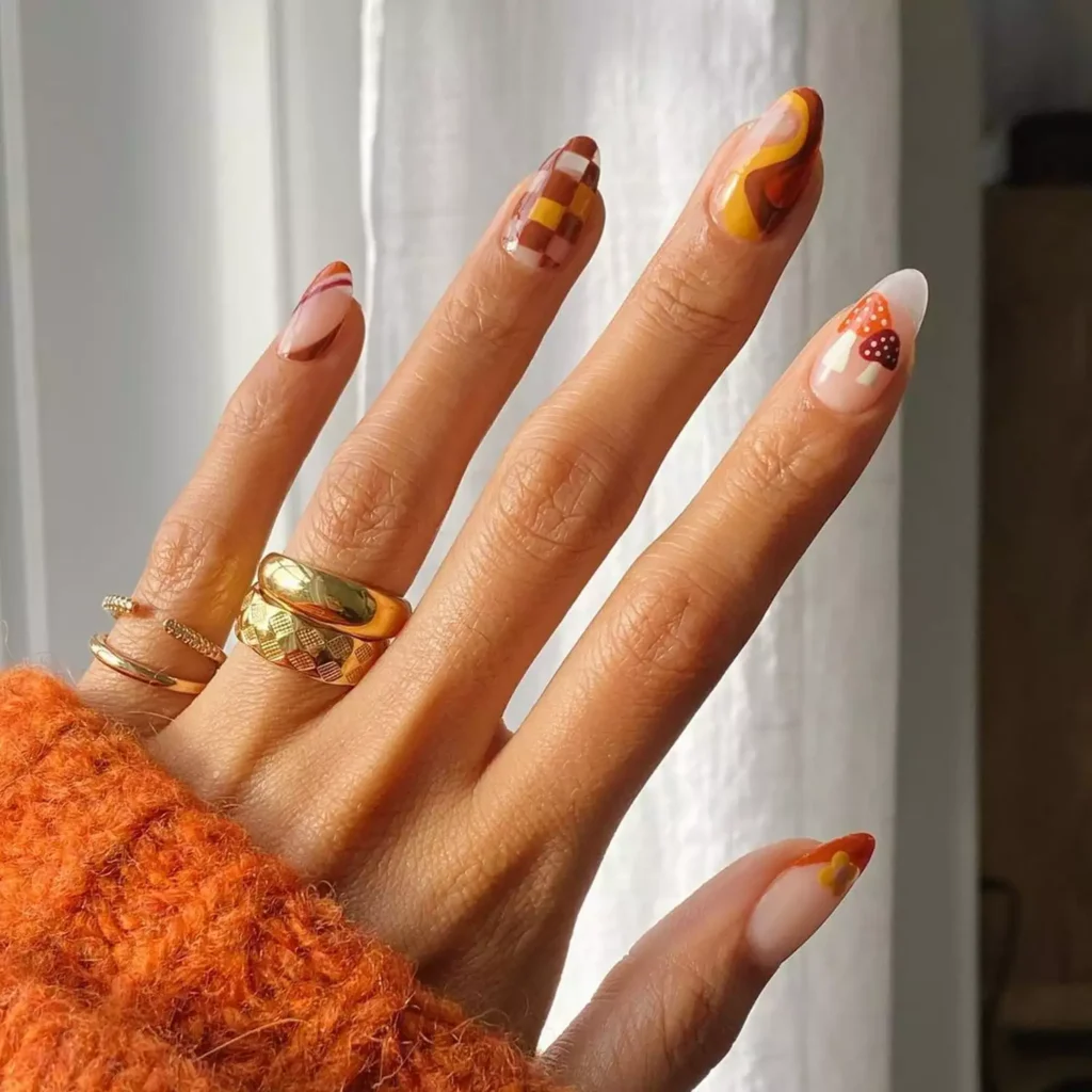 Groovy Negative Space Nails