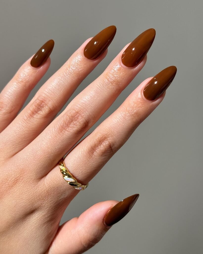 Maple Syrup Drip Nails