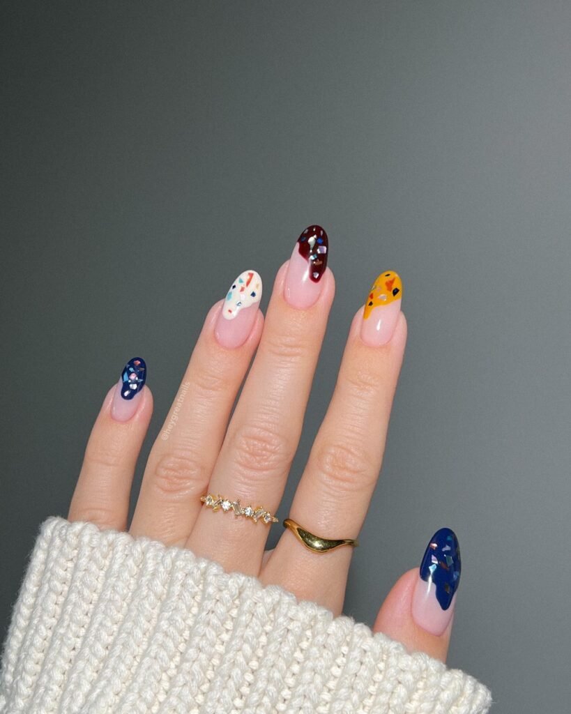 Mix-n-Match Autumn Terrazzo Nails
