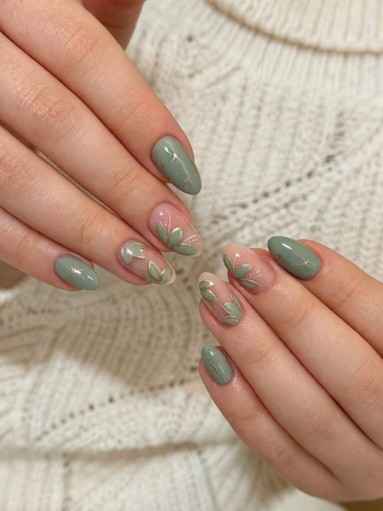 Olive Branch Fall Nails