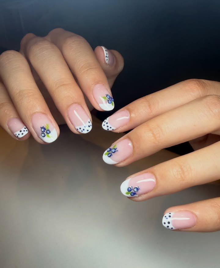 Rustic Berry French Nails