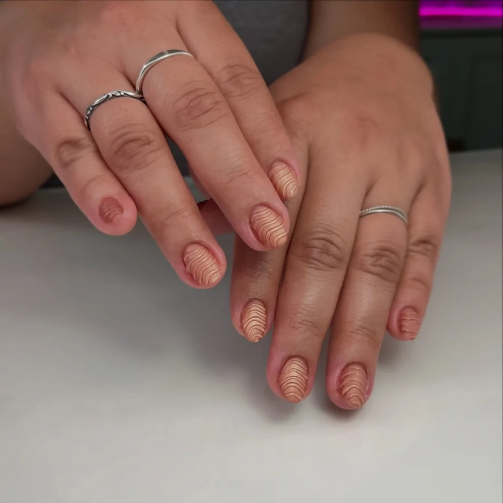 Rustic Linen Texture Nails
