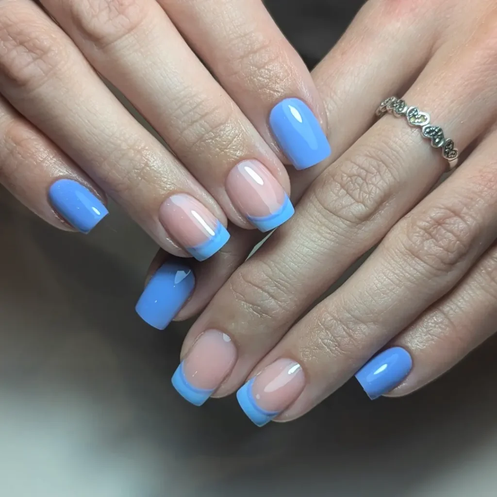 Slate Blue Abstract Tips