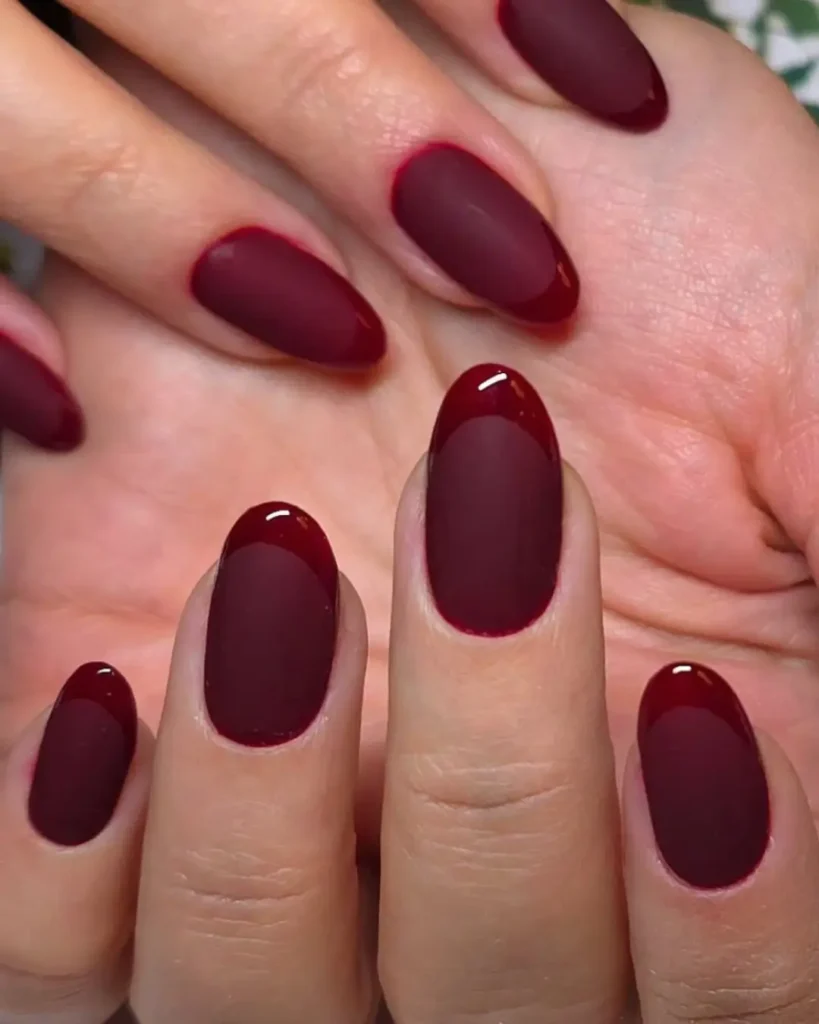 Smoky Plum Chrome Nails