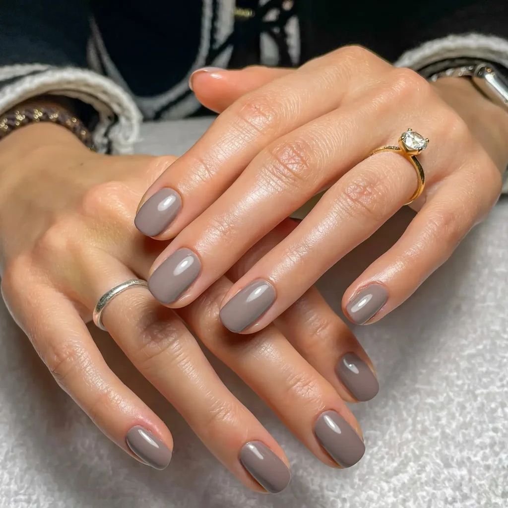 Smoky Taupe Fall Nails