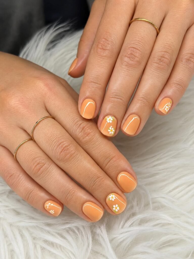Soft Peach Glazed Tips