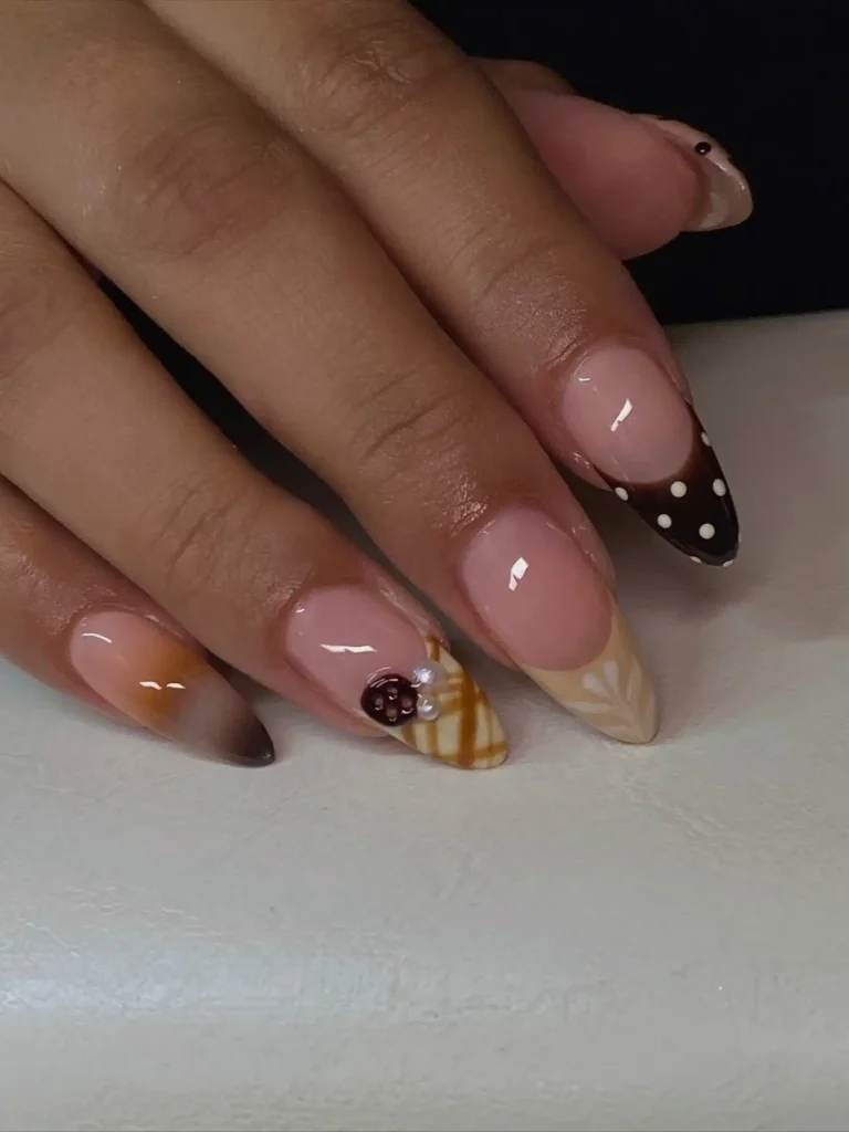  Spiced Chai French Manicure
