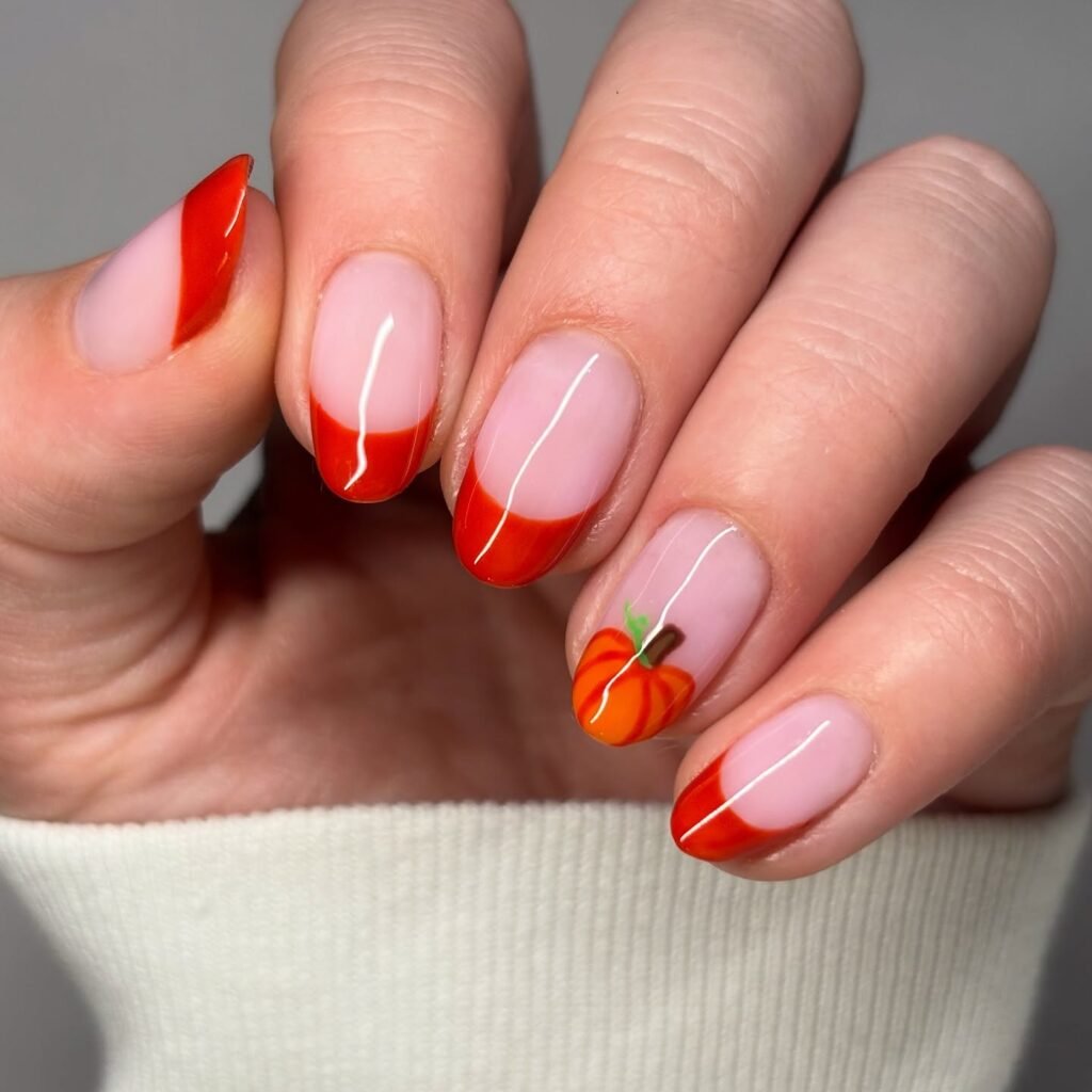 Spiced Pumpkin French Tips