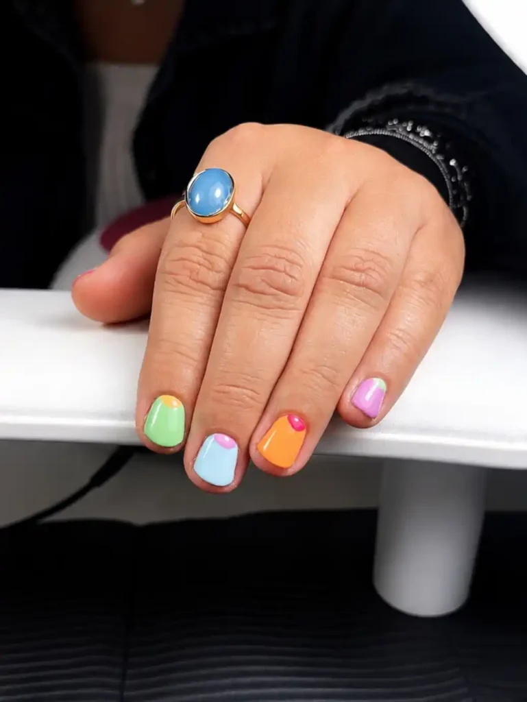 Velvet Half Moon Manicure