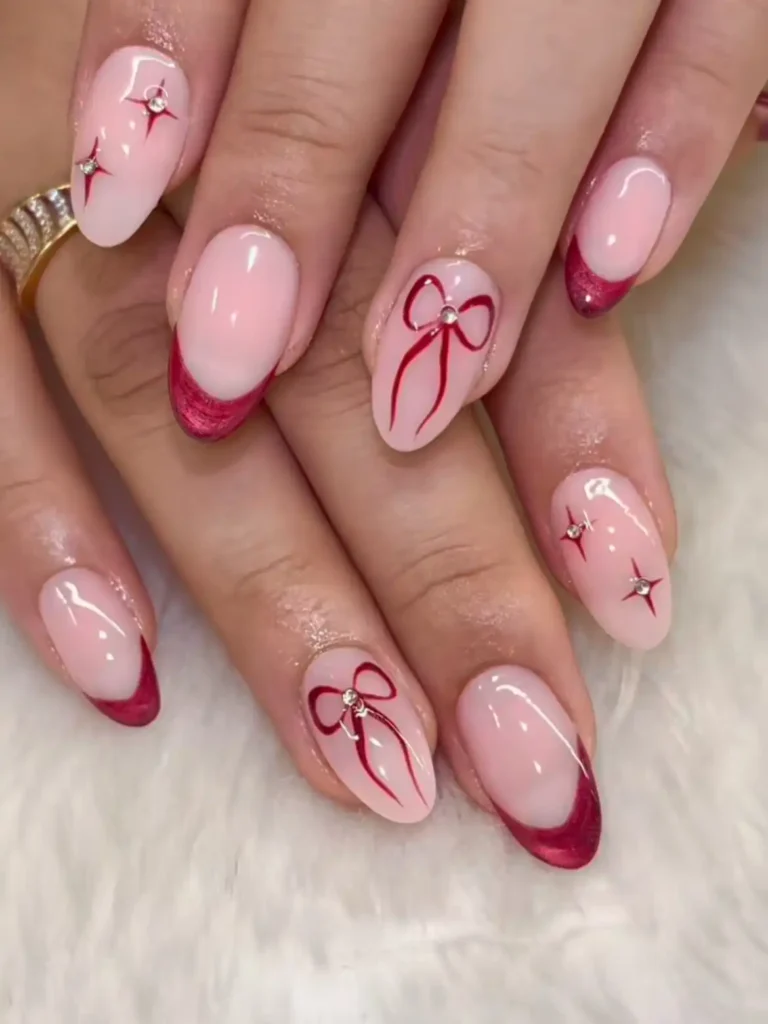Velvet Ribbon French Manicure