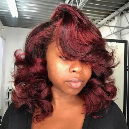 Voluminous Side-Swept Weave